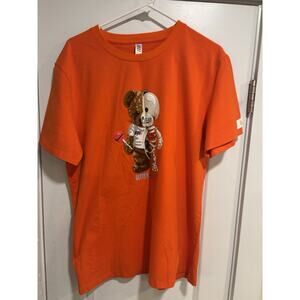 Billionaire Boys Club BBC Bitter Sweet Teddy Bear Skull Tee Orange Mens XLm 325